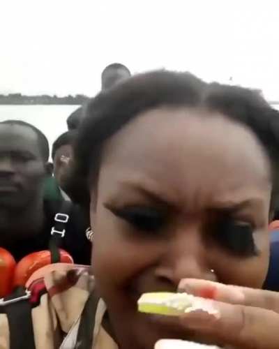 HMC lashes on a windy boat