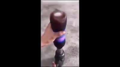 WCGW spinning a carbonated beverage with a drill