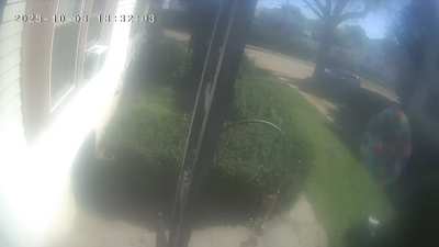 Caught on my camera, afternoon. No car in driveway.