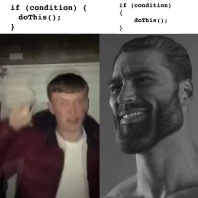 The virgin US indentation VS The chad Anglo indentation