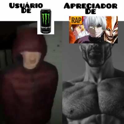 Usuário de monster vs apreciador de monster