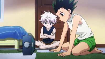 Gon actually chooses to listen to the rest of the cassette tape about his mom