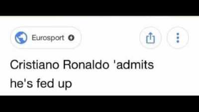 He's fed up