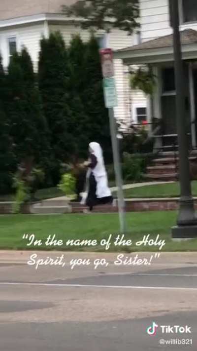 Its a nun on the run