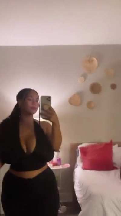 Showing off her assets
