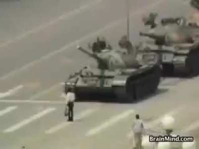 Why does western media never show the full 'Tank Man' video?