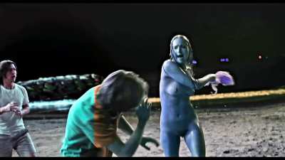 Mystique attacks beachgoers