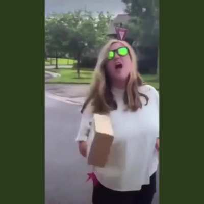 Notice the delayed reaction.