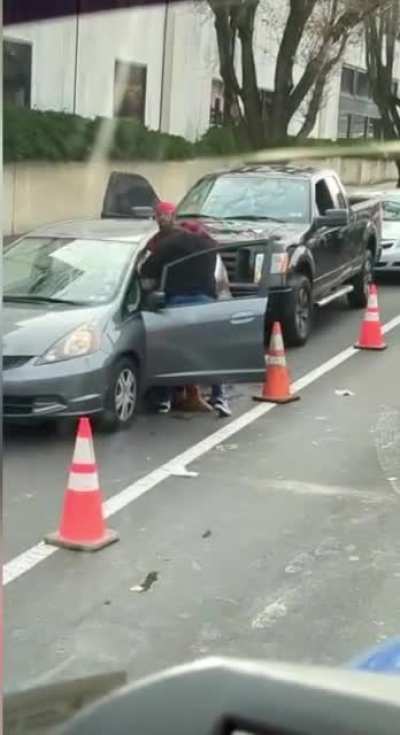 Woman gets dragged out of her car and face stomped during road rage incident