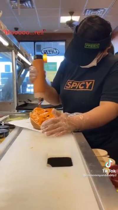 Drown my sandwich!