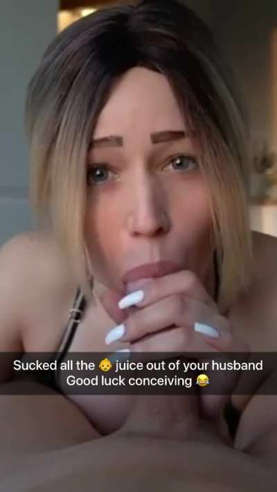 You were trying to conceive but his slut ex-GF had other plans for his cum
