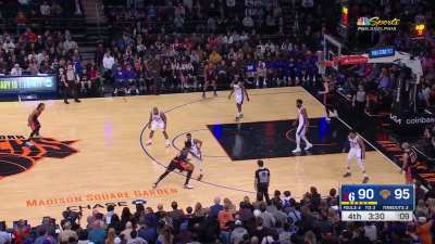 [Highlight] Joel Embiid refuses to rebound or box out a missed free throw, the Knicks get an offensive board and a 3 to force a Sixer timeout