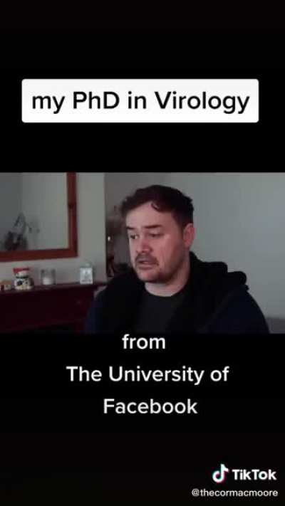 My PhD in Virology from the university of Facebook