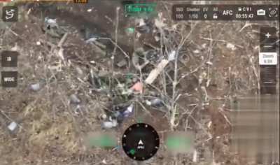 POV from Russian drone: 2 UA soldiers destroy Russian assault squad near Verbove, Zaporizhzhia, 2023