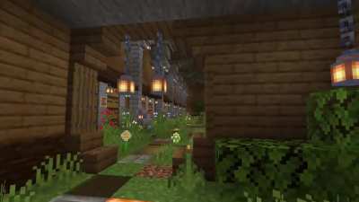 My survival “hidden” storage room under my house. How can i add more detail to the plain spruce walls? comment with ideas please?? Thanks!!
