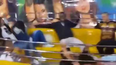 Girl loses pants on a bumpy ride