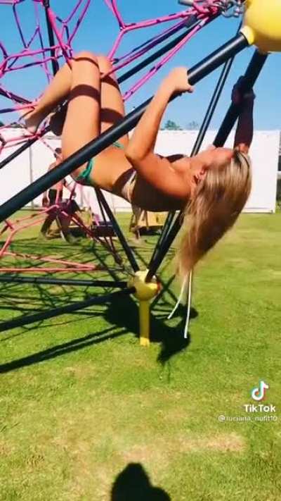That’s a lot of trust in a bikini top