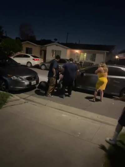 House party turns into a triple homicide in under 5 seconds - Downey, California USA