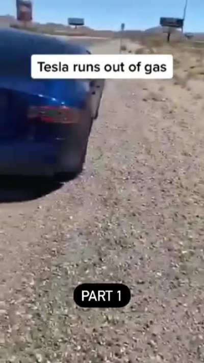 What happens when Tesla runs out of gas?