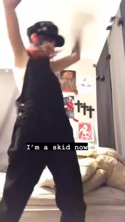 I’m sure she’s posted it to TikTok, but this is my kid putting out the best menergy.