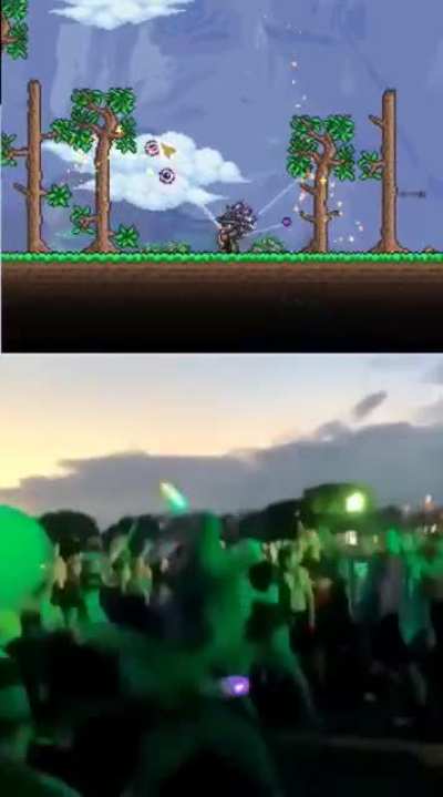 I decided to make my Yo-yo master mode character look like the Gandalf rave guy