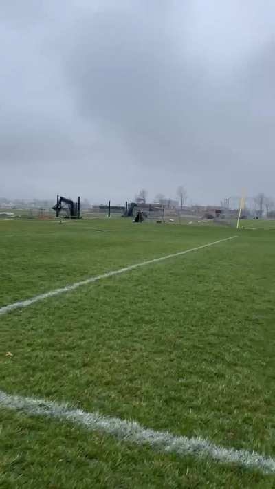 Storm damage in Delaware County (Berlin High School)