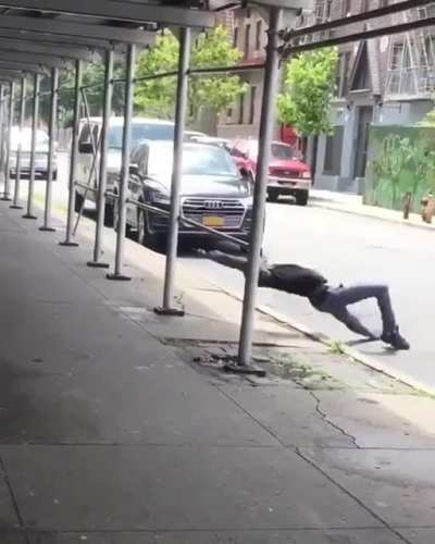 Excellent dismount
