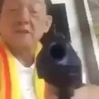 Mr Ping finds gun!