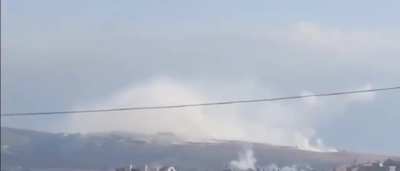 Clashes between hezbollah and the IDF on the Lebanese/Israeli border 17/10/2023.