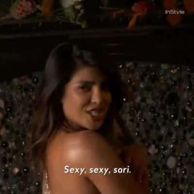 Priyanka Chopra showing off her sari