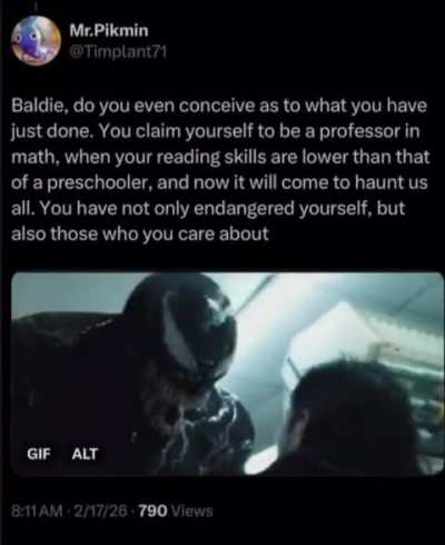 venom crashout I stole from superseriousfamilyguy
