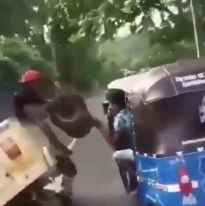 Worlds best way to change a flat tire