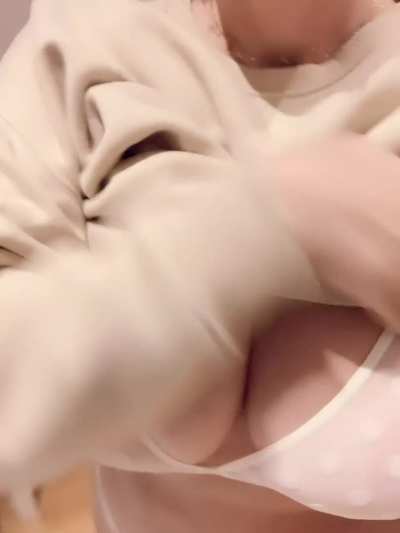 Selfie of my dropping my tits