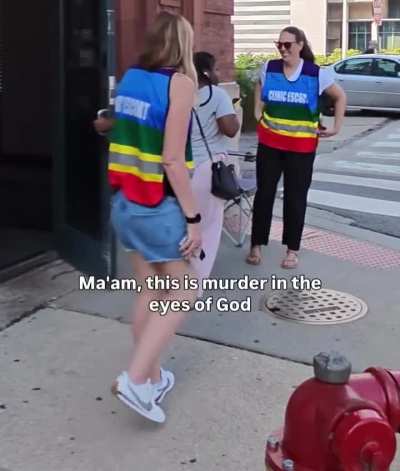 To harass people outside of an abortion clinic