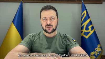 President Zelensky's Latest Address. 18/10/22. Duration 5m41. English Subtitles.