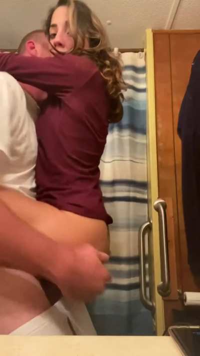 Hopping into his arms