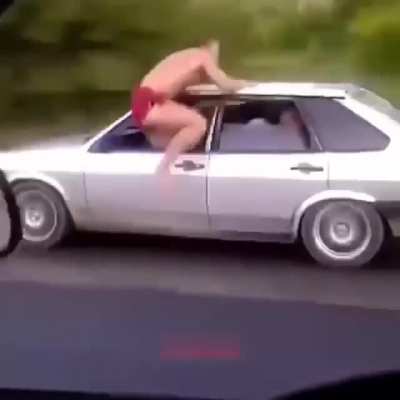 Car surfing