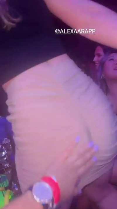 Shaking her ass in the club