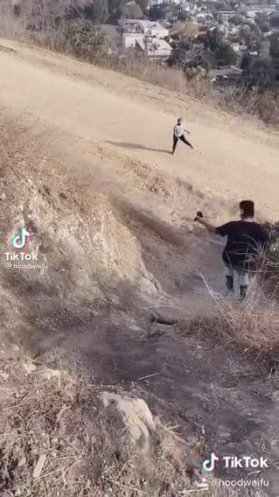 Running down hill