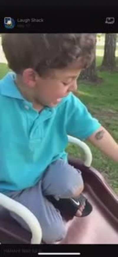 Kid Gets Scared By Frog On Arm