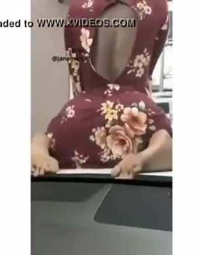 Cleaning her Man's Car