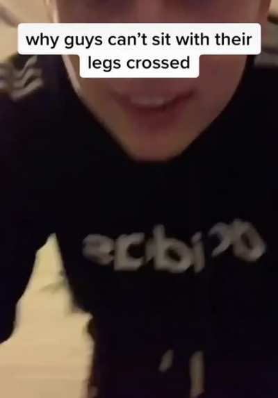 Why guys can’t sit with their legs crossed