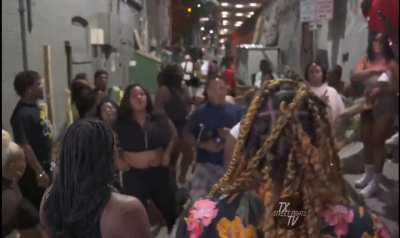 Women brawl in alley on 6th St Austin TX