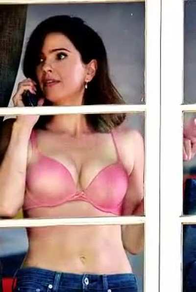 Wearing a Pink bra