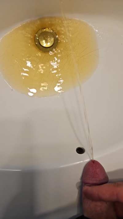 Filling the sink after a workout