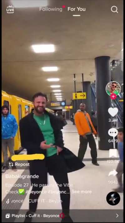 Oh you need to get the train? Sorry am I dancing in your way?