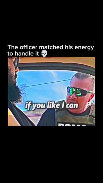 Plot twist: The officer brought a laser pointer