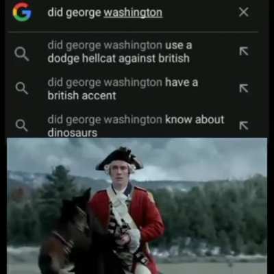 did George Washington use a dodge challenger against the British?