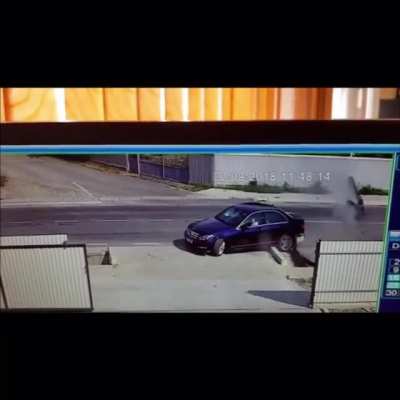 Dude takes off after hitting car