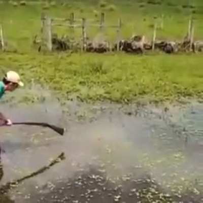 Man shoots himself trying to hit a fish